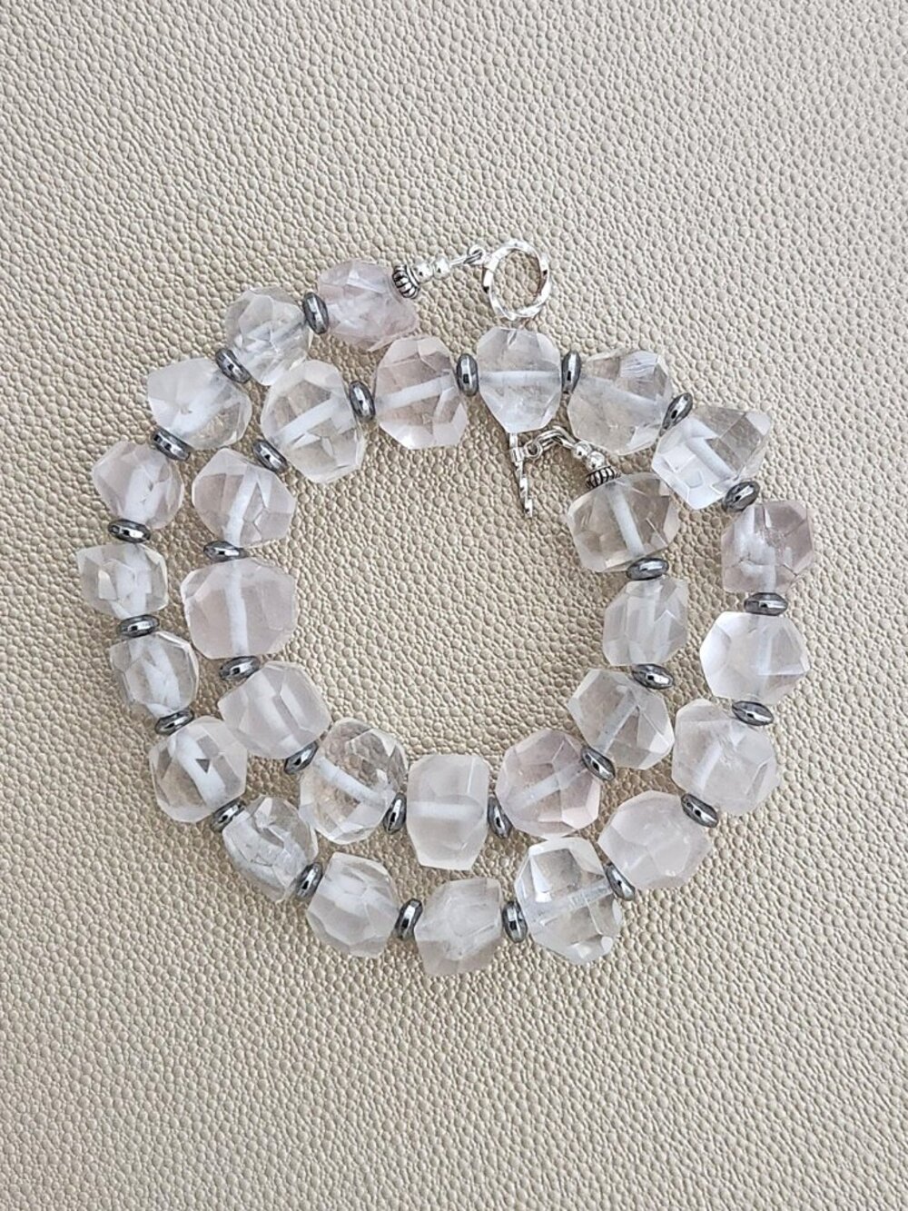 ROSE QUARTZ NECKLACE--18"